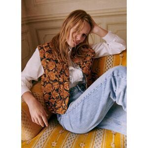 Sezane Tadeo quilted vest size 38 (US 6) dela print - EUC